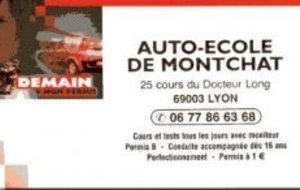 Info pub Sponsor : Auto Ecole de Montchat