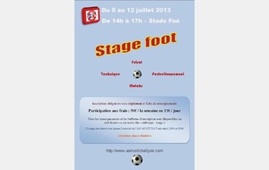 Stage foot juillet 2013