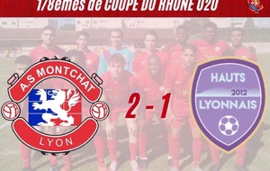 Nos U20 en quarts de finale de Coupe du Rhône