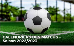 Calendrier U15 saison 2022-2023