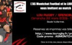 L'AS MONTCHAT et Le LOU rugby vous invitent.....
