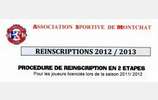  REINSCRIPTIONS 2012 / 2013 