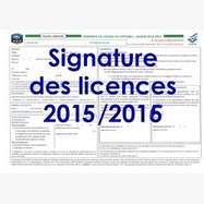 Avant dernier jour signature des licences 2015/2016